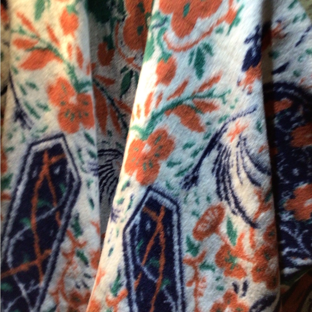 Boho Multicolor Patterned Poncho - Picture 5 of 7